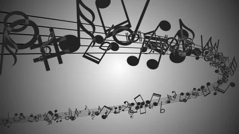Abstract Background with Colorful Music notes. Stock Illustration