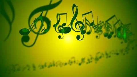 Abstract Background with Colorful Music notes. Stock Illustration