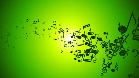 Abstract Background with Colorful Music notes. Stock Illustration