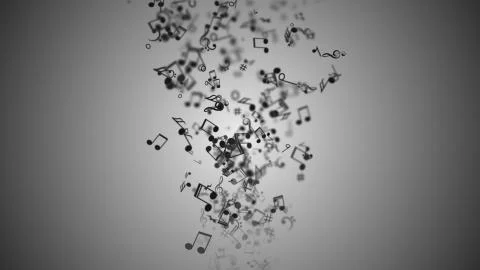 Abstract Background with Colorful Music notes. Stock Illustration