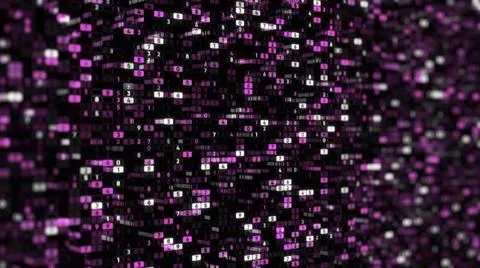 Abstract background of colorful numerical values in columns hanging while moving 스톡 일러스트