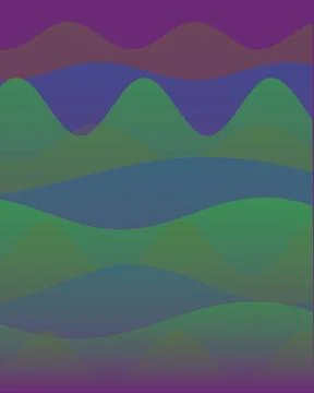 Abstract Background with Colorful Overlapping Organic Wave Layers in Green .. 스톡 일러스트
