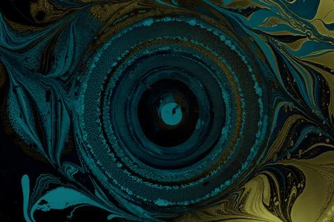 Abstract background with colorful paint splashes and floral patterns Illustrazione stock