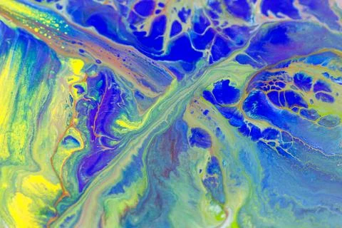 Abstract background with colorful paint splashes and wave patterns Stock Illustration