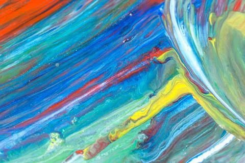 Abstract background with colorful paint splashes and wave patterns Stock Illustration