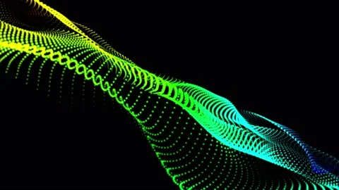 Abstract background with colorful particles . Seamless loop. Video stock 220048883