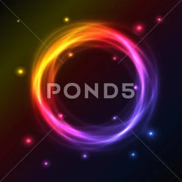 Abstract background with colorful plasma circle effect Stock Illustration
