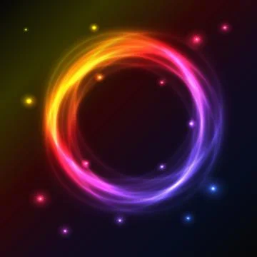 Abstract background with colorful plasma circle effect Stock Illustration