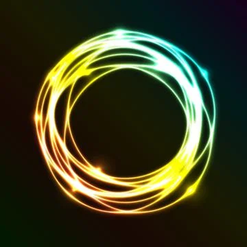 Abstract background with colorful plasma circle effect Stock Illustration