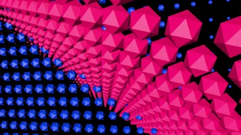 Abstract background with colorful platonic solids Stock Footage 284827809