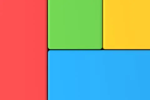 Abstract background of colorful rectangle. 3D rendering. Stock Illustration