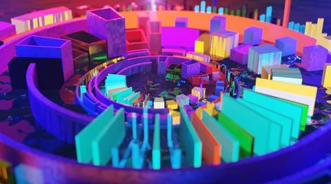 Abstract background of colorful Sci Fi Modern Futuristic electronic circuit b Stock Illustration