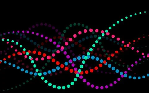 Abstract background of colorful smooth dotted lines, halftone wave Stock Illustration