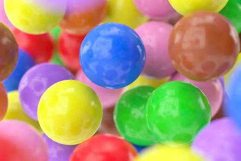 Abstract background of colorful sphere. 3D rendering. Stock Illustration