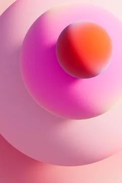 Abstract background of colorful spheres.3d render イラスト素材