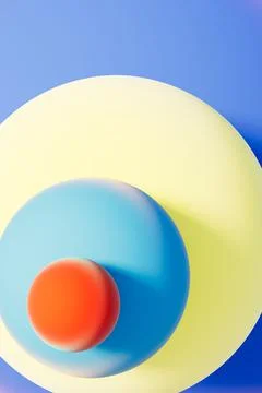 Abstract background of colorful spheres.3d render イラスト素材