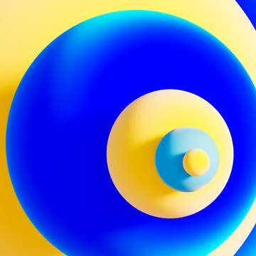 Abstract background of colorful spheres.3d render イラスト素材