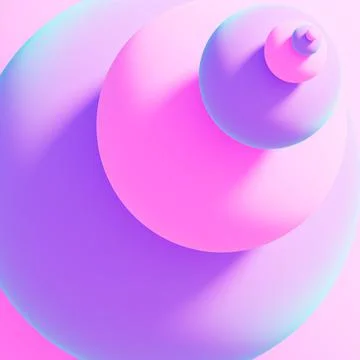 Abstract background of colorful spheres.3d render イラスト素材