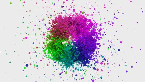 Abstract background of colorful splash spread creativity ideas concept Stock Photos