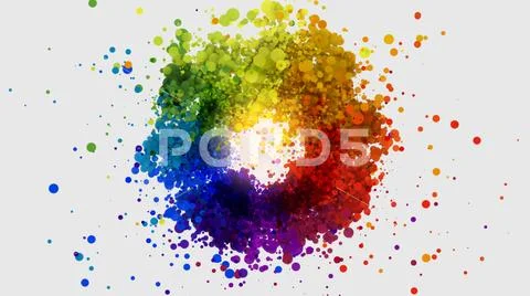 Abstract background of colorful splash spread creativity ideas concept Stock Photos