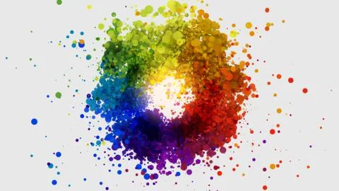 Abstract background of colorful splash spread creativity ideas concept Stock Photos