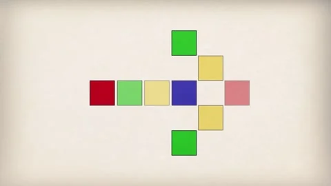 Abstract background with colorful squares forming arrows Stock Footage 282324593