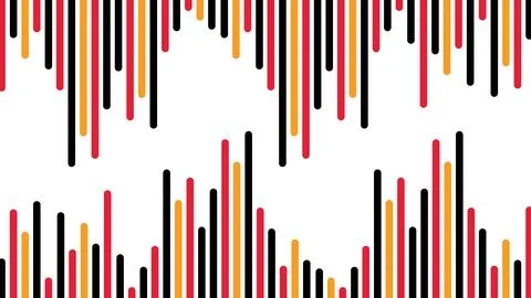 Abstract Background Colorful Stripe Pattern With Red, Black, Orange Vertica.. Illustrazione stock