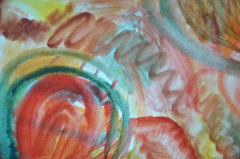 Abstract background with colorful stripes, smooth watercolor wavy lines. Ba.. Illustrazione stock