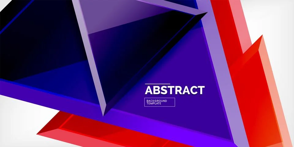 Abstract background - colorful triangles with 3d effect. Vector Illustration For Stock Illustration