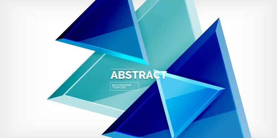 Abstract background - colorful triangles with 3d effect. Vector Illustration For Stock Illustration