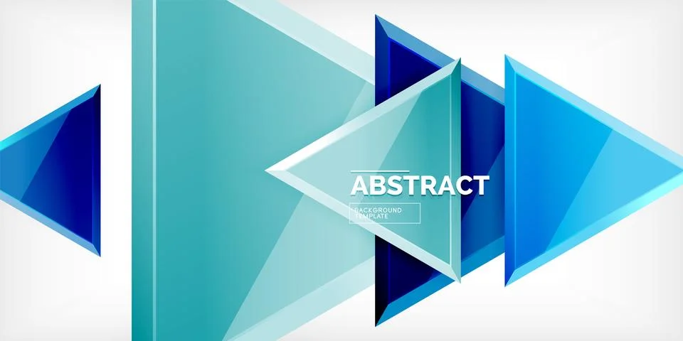 Abstract background - colorful triangles with 3d effect. Vector Illustration For Stock Illustration