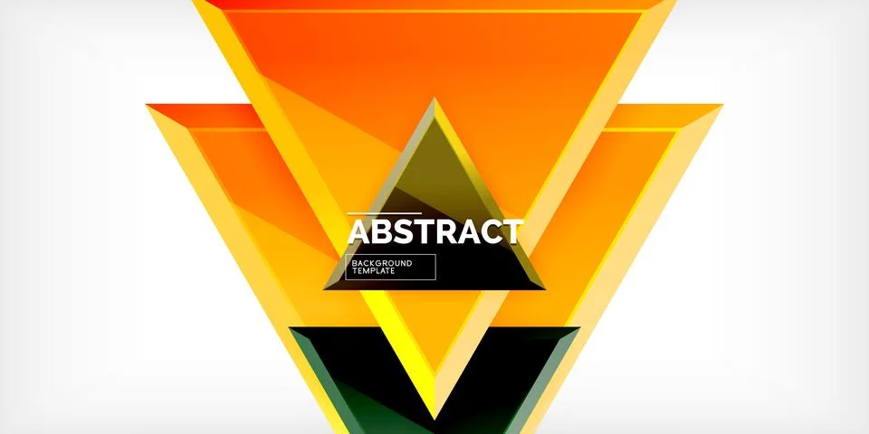 Abstract background - colorful triangles with 3d effect. Vector Illustration For Stock Illustration