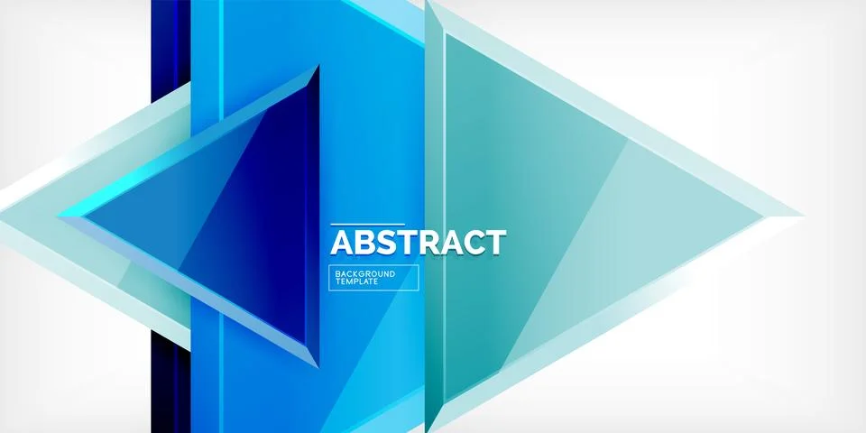 Abstract background - colorful triangles with 3d effect. Vector Illustration For イラスト素材
