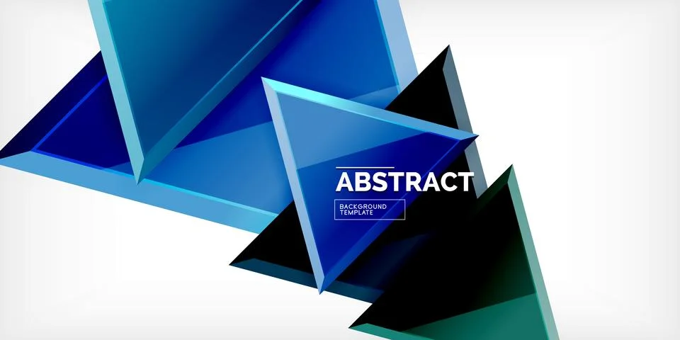 Abstract background - colorful triangles with 3d effect. Vector Illustration For イラスト素材