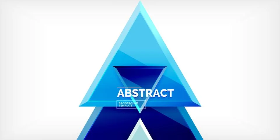 Abstract background - colorful triangles with 3d effect. Vector Illustration For イラスト素材