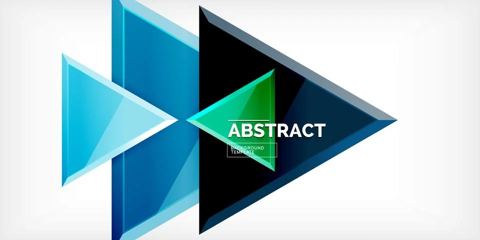 Abstract background - colorful triangles with 3d effect. Vector Illustration For Illustrazione stock