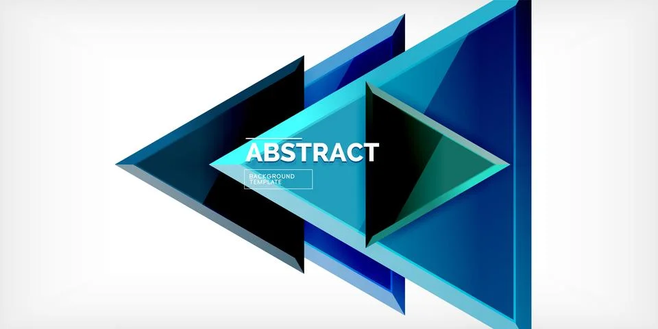 Abstract background - colorful triangles with 3d effect. Vector Illustration For イラスト素材