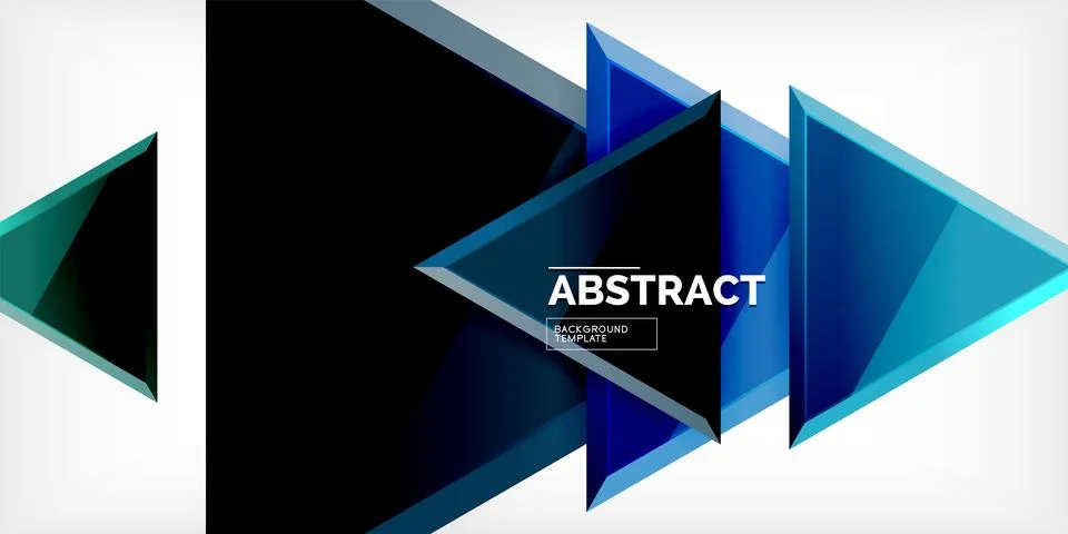 Abstract background - colorful triangles with 3d effect. Vector Illustration For イラスト素材