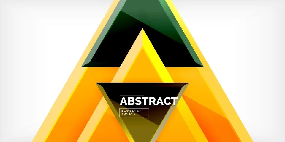 Abstract background - colorful triangles with 3d effect. Vector Illustration For イラスト素材