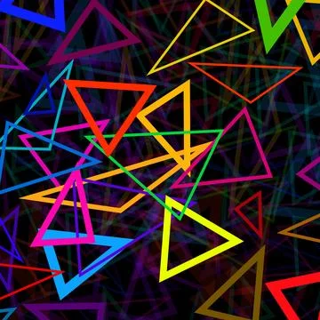 Abstract background with colorful triangles. Modern style. Vector illustration Stock Illustration
