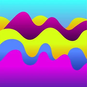 Abstract background with colorful waves. Bright banner with bright gradients. Stock Illustration