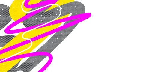 Abstract Background with Colorful Wavy Thick Lines and Texture Effect Stock Illustration
