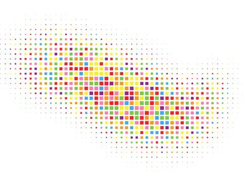 Abstract background with a colourful pixel design Stock Illustration