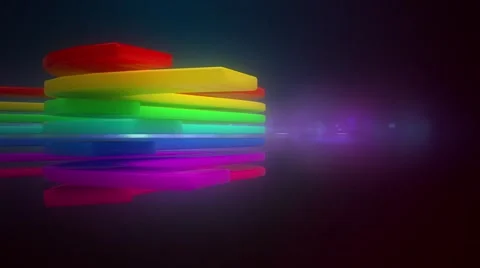 Abstract background with colourful rainbow lines loop Stock Footage 41204006