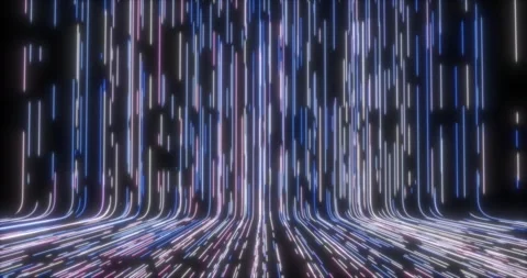 The abstract background comes to life with movable curved lines5 Stock Footage 327303062