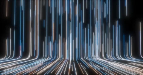 The abstract background comes to life with movable curved lines4 Stock Footage 327303084