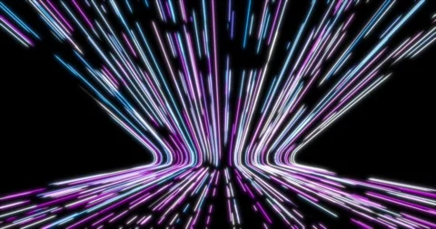 The abstract background comes to life with movable curved lines2 Stock Footage 327303085