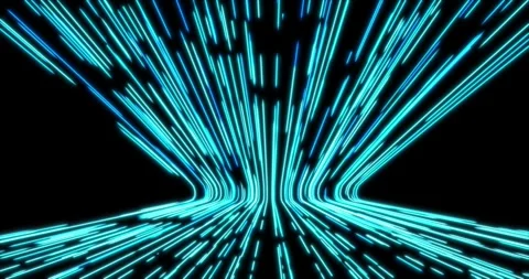 The abstract background comes to life with movable curved lines1 Stock Footage 327303088