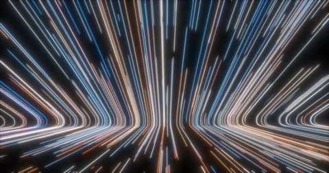 The abstract background comes to life with movable curved lines3 Stock Footage 327303092