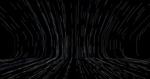 The abstract background comes to life with movable curved lines7 Stock Footage 327303117